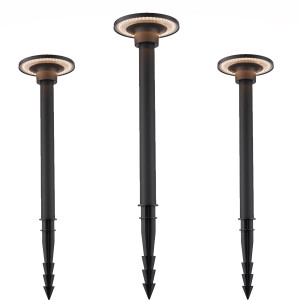 KS Verlichting Shuttle Tuinlamp LED Spike Zwart Set van 3