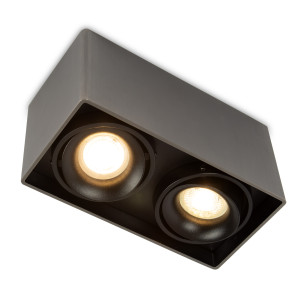 KS Verlichting Bjorn 2 Opbouwspot Gun Metal