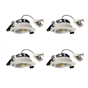 KS Verlichting Liv Inbouwspot Wit 4 stuks