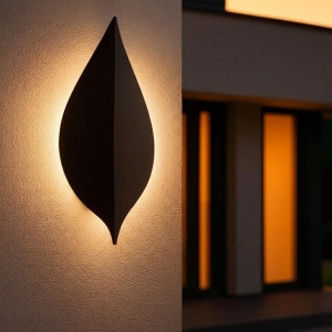 KS Verlichting Leaf Muurlamp Zwart