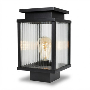 KS Verlichting Leicester 2 Sokkellamp Zwart 30cm