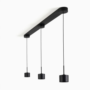KS Verlichting June 3-lichts Hanglamp Zwart