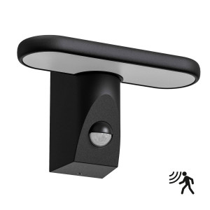 KS Verlichting Zack Muurlamp Zwart Met Bewegingsmelder
