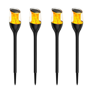 KS Verlichting 4x Torch Solar Tuinlamp Zwart