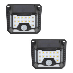 KS Verlichting 2 x Buitenlamp Zonne Energie Solys S Solar Sensor Wandlamp Buiten Set