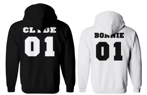 BLUZY DLA PAR z kapturem BONNIE & CLYDE