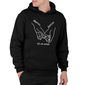 Bluza z kapturem DŁONIE z imionami dla chłopaka