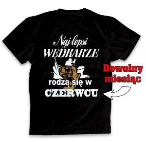 Koszulka dla wędkarza z wybranym miesiącem