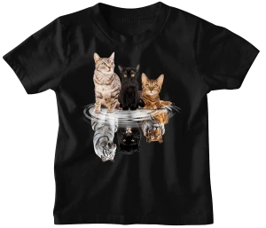 Koszulka z kotkami dla dziewczynek