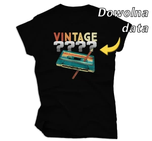 Koszulka damska VINTAGE TYPE z dowolną datą
