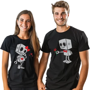 Koszulki dla par Roboty