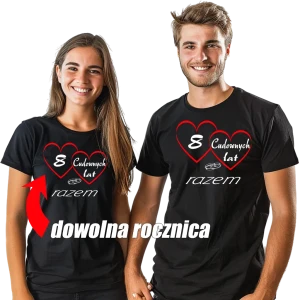 Koszulki dla par Cudowne lata z rocznicą