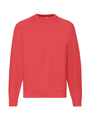 Bluza raglanowa Fruit of the Loom czerwona ze ściągaczem