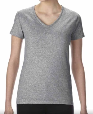 Koszulka damska GILDAN V neck kolor szary