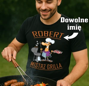 Koszulka MISTRZ GRILLA z imieniem