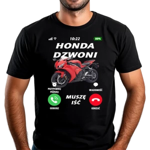 Koszulka dla motocyklisty męska HONDA DZWONI