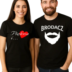 Koszulki dla par Piękna i Brodacz