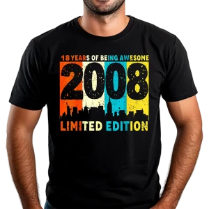 Koszulka na 18 urodziny LIMITED EDITION 2008 męska