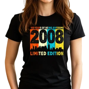 Koszulka na 18 urodziny LIMITED EDITION 2008 damska