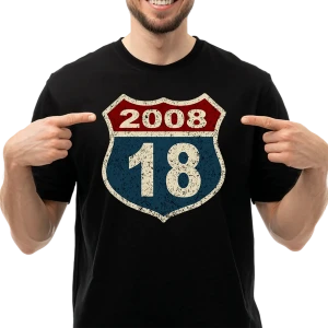 Koszulka na 18 urodziny TARCZA 2008 męska