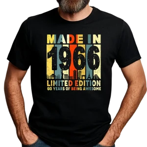 Koszulka na 60 urodziny MADE IN 1966 męska