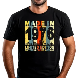Koszulka na 50 urodziny MADE IN 1976 męska
