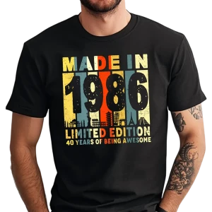 Koszulka na 40 urodziny MADE IN 1986 męska