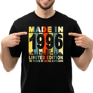 Koszulka na 30 urodziny MADE IN 1996 męska