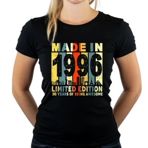 Koszulka na 30 urodziny MADE IN 1996 damska