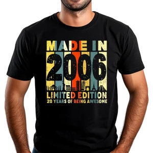Koszulka na 20 urodziny MADE IN 2006 męska