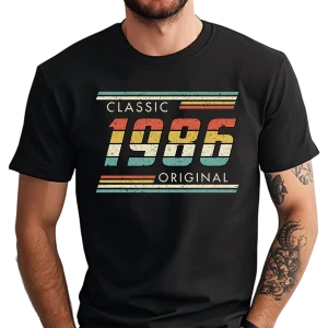 Koszulka na 40 urodziny Classic Original 1986 męska