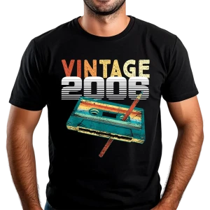 Koszulka na 20 urodziny VINTAGE TAPE 2006 męska