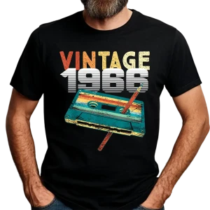 Koszulka na 60 urodziny VINTAGE TAPE 1966 męska