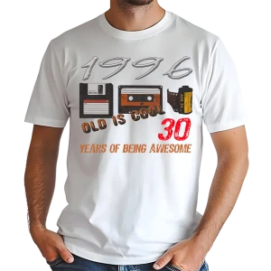 Koszulka męska na 30 urodziny OLD IS COOL 1996