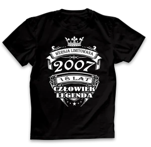 Koszulka CZŁOWIEK LEGENDA 18 2007 męska WYPRZEDAŻ roz.L