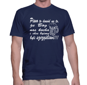 Koszulka męska PIWO TO DOWÓD... WYPRZEDAŻ roz.XL