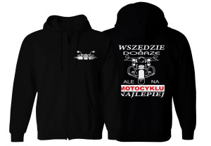 Bluza zasuwana dla MOTOCYKLISTY - WSZĘDZIE DOBRZE