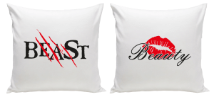 Poduszki dla pary Beast Beauty