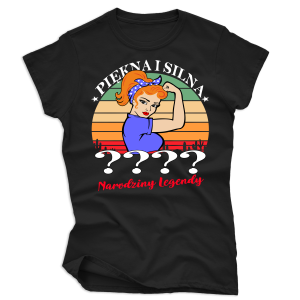 Koszulka PIĘKNA I SILNA dla rudowłosej z dowolną datą