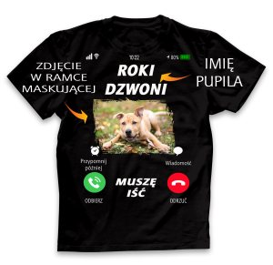 Koszulka ze zdjęciem pupila męska
