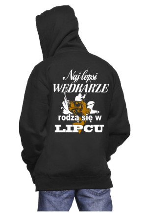BLUZA Z KAPTUREM URODZINY WĘDKARZA Z LIPCA XL WYPRZEDAŻ