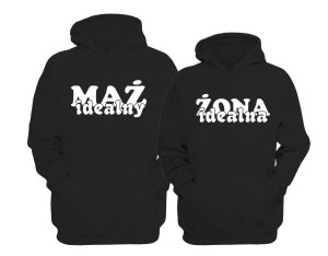 BLUZY DLA PAR z kapturem Mąż i Żona idealni