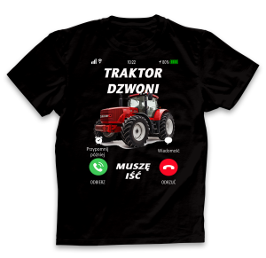 Koszulka Traktor dzwoni muszę iść męska
