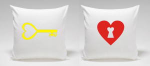 Poduszki dla pary KLUCZ DO SERCA