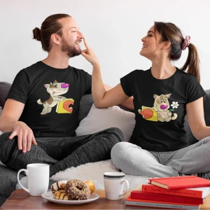 Koszulki dla par PIESKI Z PUZZLAMI