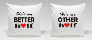 Poduszki dla pary LEPSZA POŁÓWKA