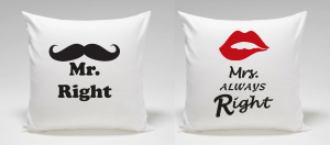 Poduszki dla pary MRS RIGHT