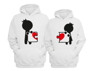 BLUZY DLA PAR z kapturem PUZZLE 2
