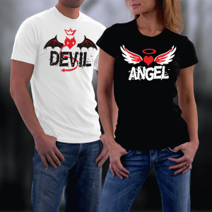 Koszulki dla par Devil & Angel