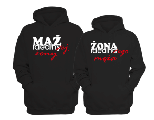 BLUZY DLA PAR z kapturem MAŁŻEŃSTWO